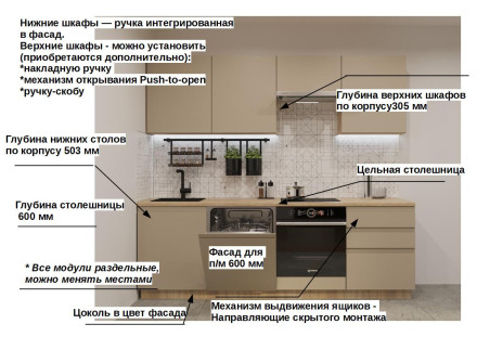 Кухонный гарнитур &quot;Пикрит Акция Лайн арт. 38 - 2400&quot;